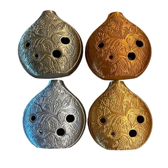Unique Antique Gold Filigree Ocarina Set – The Perfect Gift for Music Lovers! - Picture 5 of 5